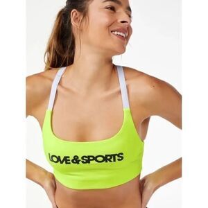 Love and sports logo sports bra